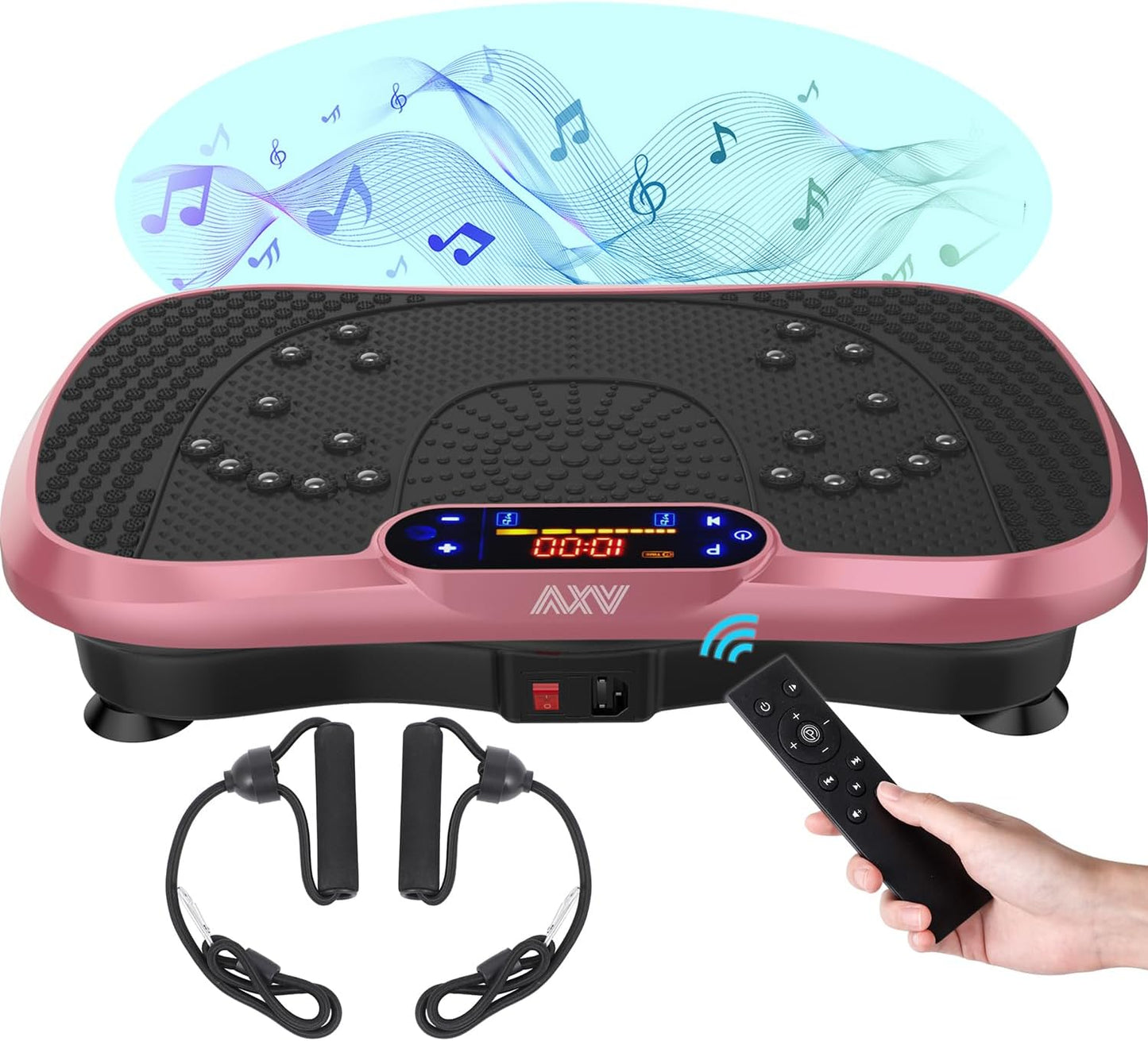 Vibration Plate Fitness Platform Exercise Machine Vibrating Lymphatic Drainage Shaking Full Body Shaker Workout Vibrate Stand Shake Board Sport Gym for Weight Loss Fat Burner for Women Men