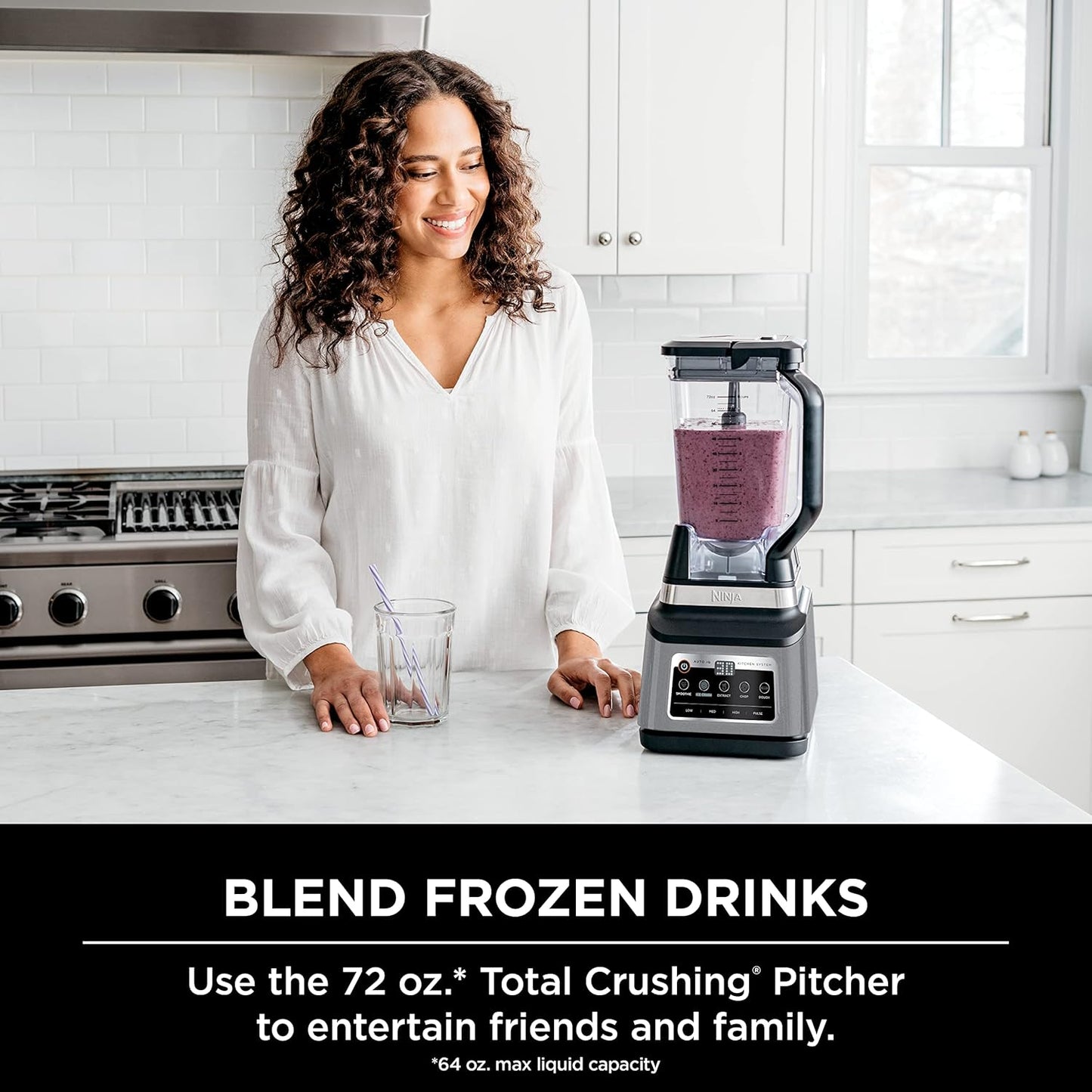 BN801 Professional Plus Kitchen System, 1400 WP, 5 Functions for Smoothies, Chopping, Dough & More with Auto IQ, 72-oz.* Blender Pitcher, 64-oz. Processor Bowl, (2) 24-oz. To-Go Cups, Grey