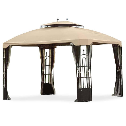 10 x 12 Bay Window Gazebo Replacement Canopy and Netting Riplock 350