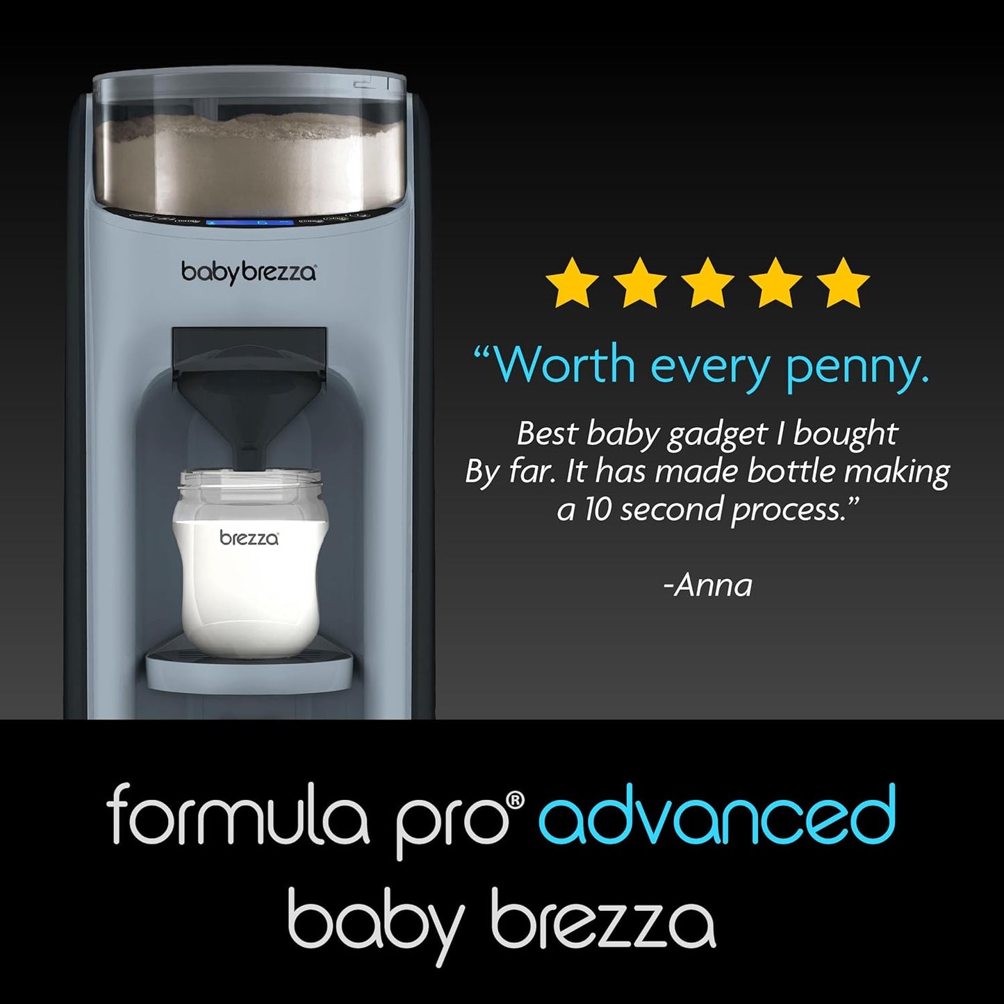 New and Improved Formula Pro Advanced Formula Dispenser Machine - Automatically Mix a Warm Formula Bottle Instantly - Easily Make Bottle with Automatic Powder Blending, Slate