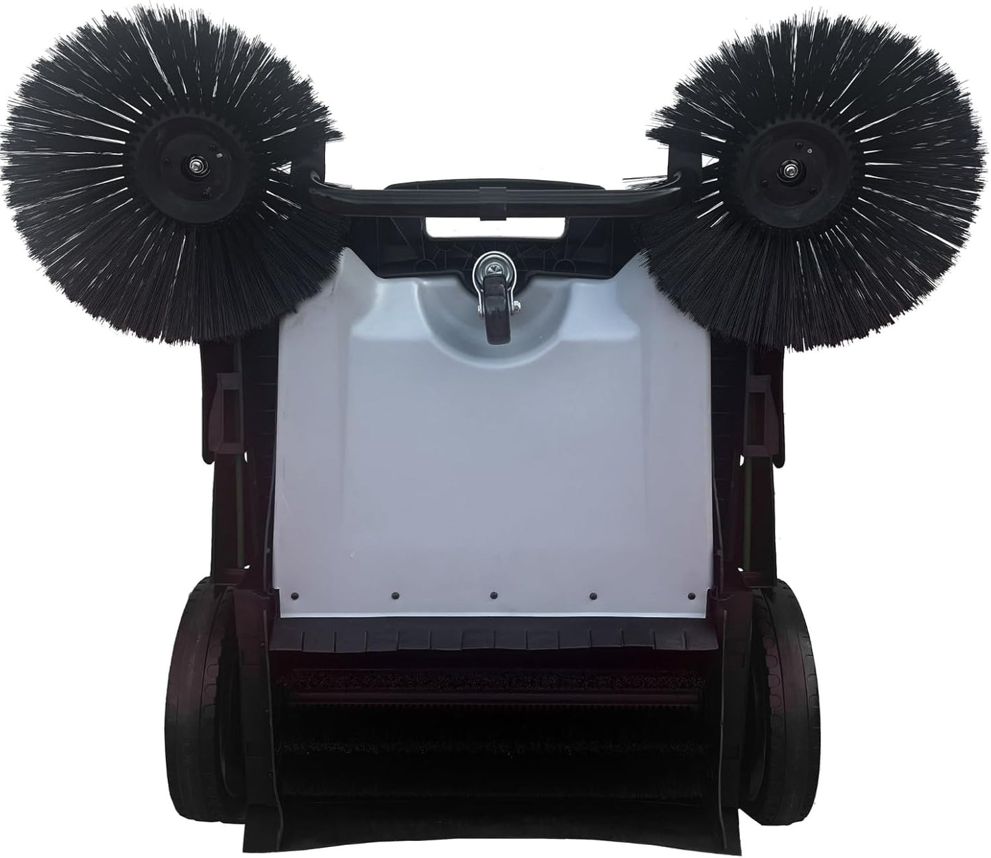 Walk-Behind Outdoor Hand Push Floor Sweeper - 5.25 Gallon Capacity - 25.5" Sweeping Width - Sweeps up to 27,900 ft² / Hour, Grey