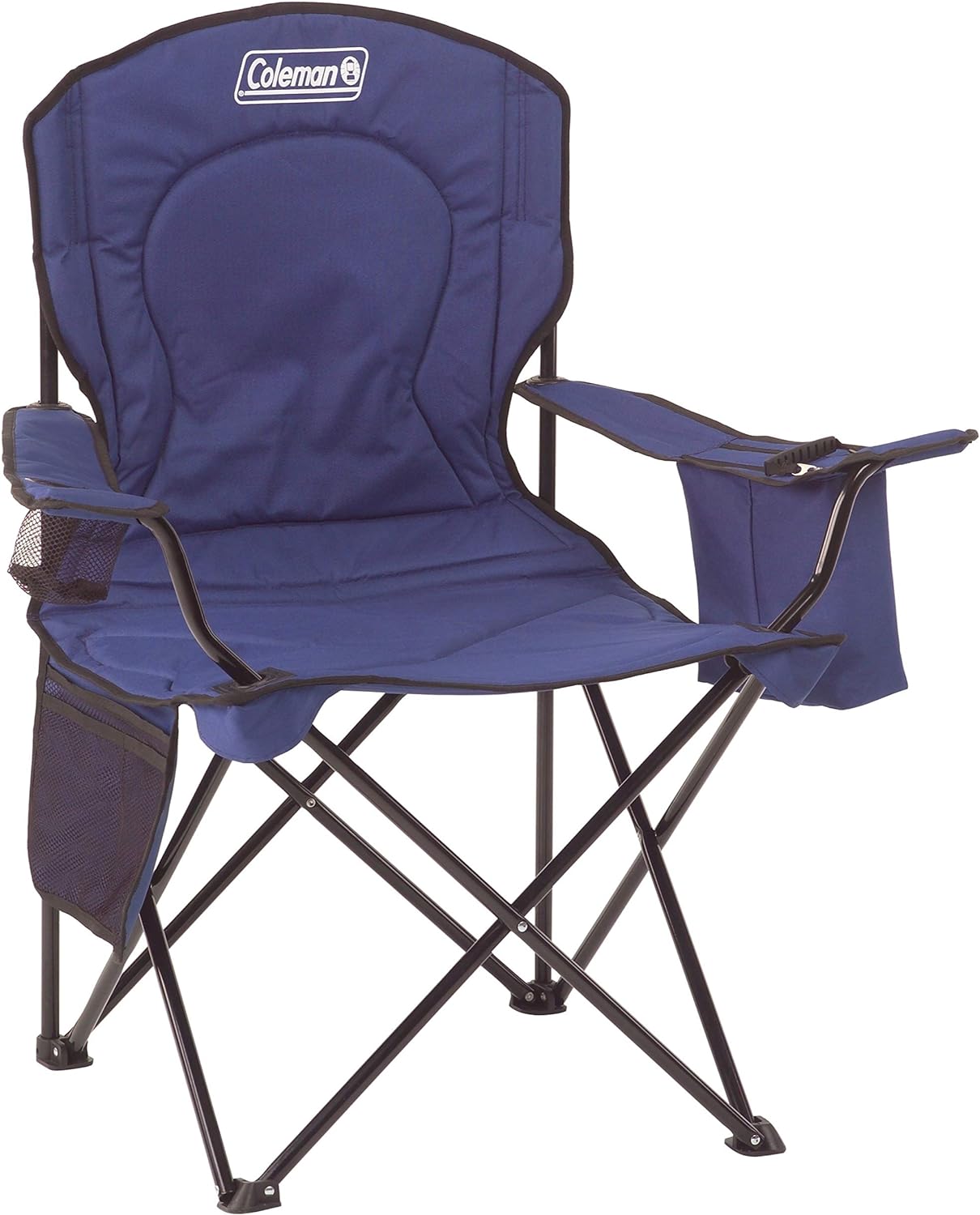 Outdoor Utility Wagon, Solid Blue & Coleman Cooler Four-Person Portable Camping Chair, Blue
