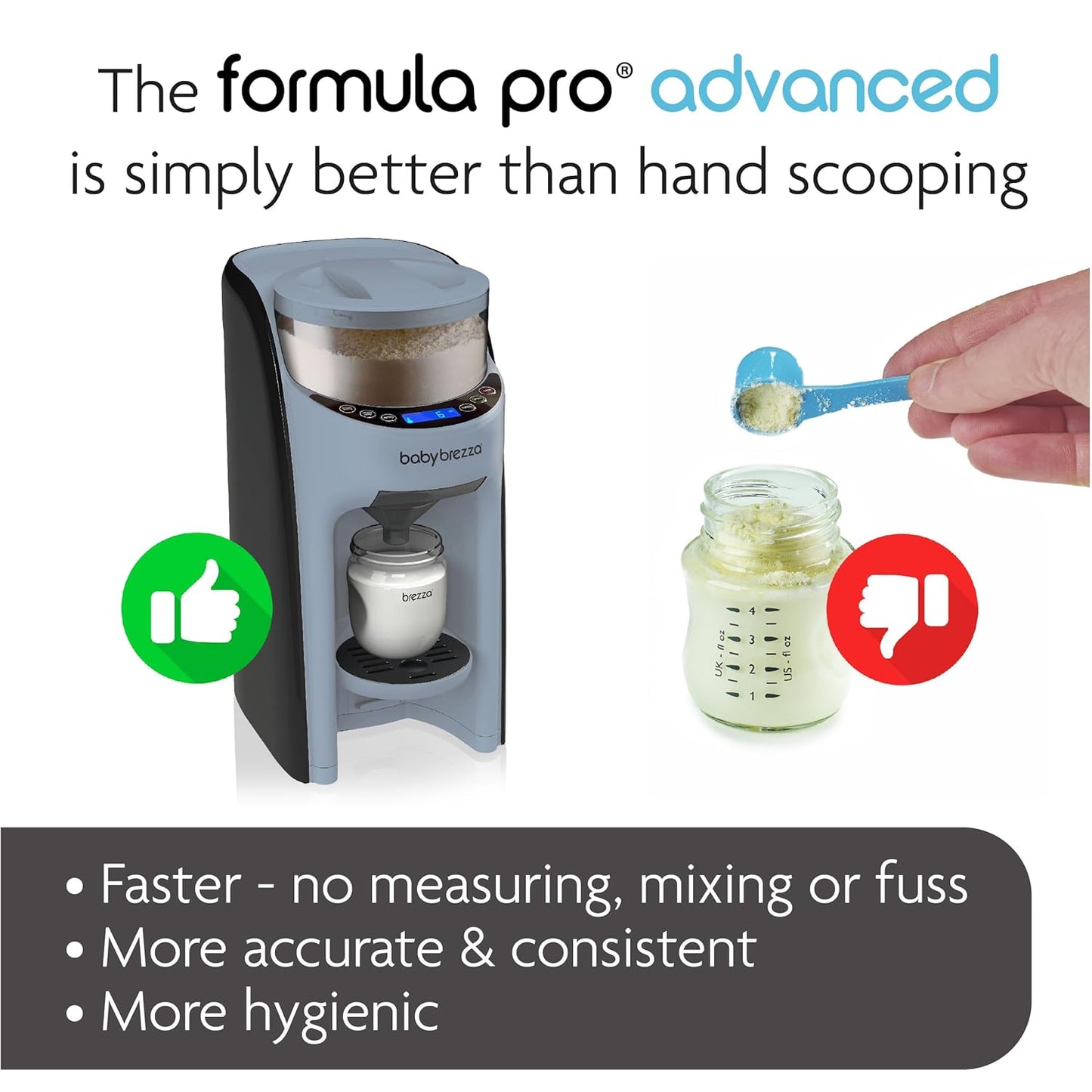 New and Improved Formula Pro Advanced Formula Dispenser Machine - Automatically Mix a Warm Formula Bottle Instantly - Easily Make Bottle with Automatic Powder Blending, Slate