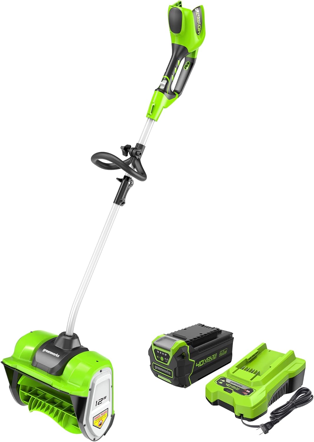 12-inch cordless snow shovel, includes 4.0Ah battery and charger