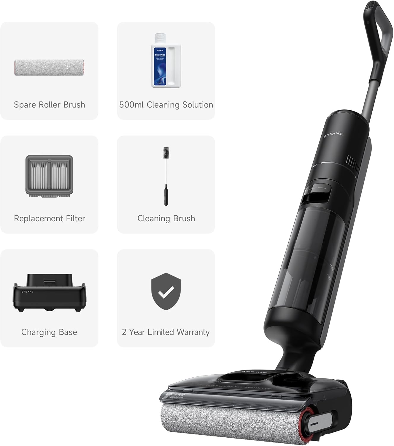 Wet Dry Vacuum Cleaner, 0 Tangle Cordless Vacuum Mop All-in-One for Hard Floors, 180° Lie-Flat Floor Cleaner Machine with 194°F Hot Self-Cleaning, 50Mins Runtime