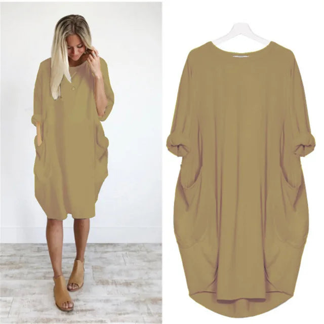 Oversized Cotton Midi Dress – Relaxed and Airy